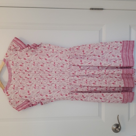 Vineyard Vines Nora Pintuck Dress, Size S, Pink, White & Purple - Picture 8 of 11